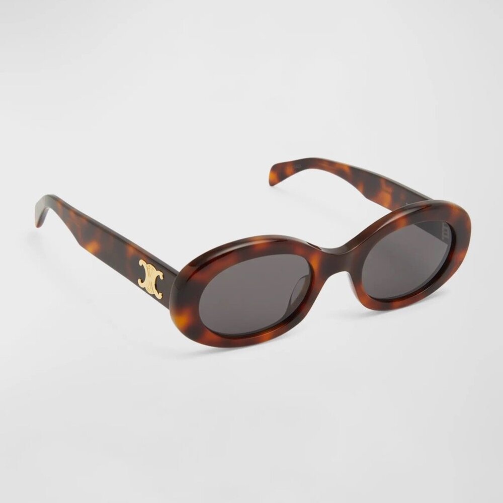 CELINE Triomphe Oval Acetate Sunglasses